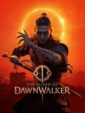 The Blood of Dawnwalker cover art showing Coen’s armor, runed arm, and eclipse